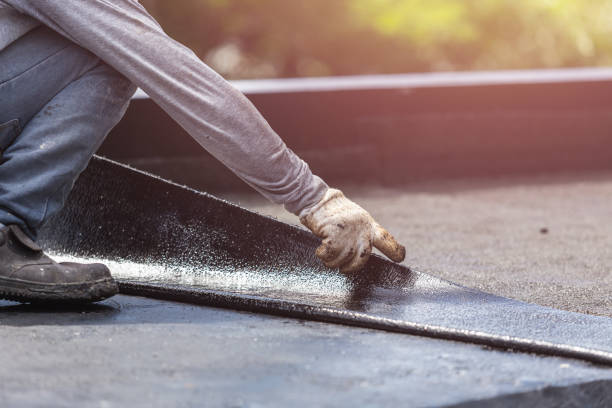 Professional Exterior Waterproofing technician working in Bellefontaine, OH